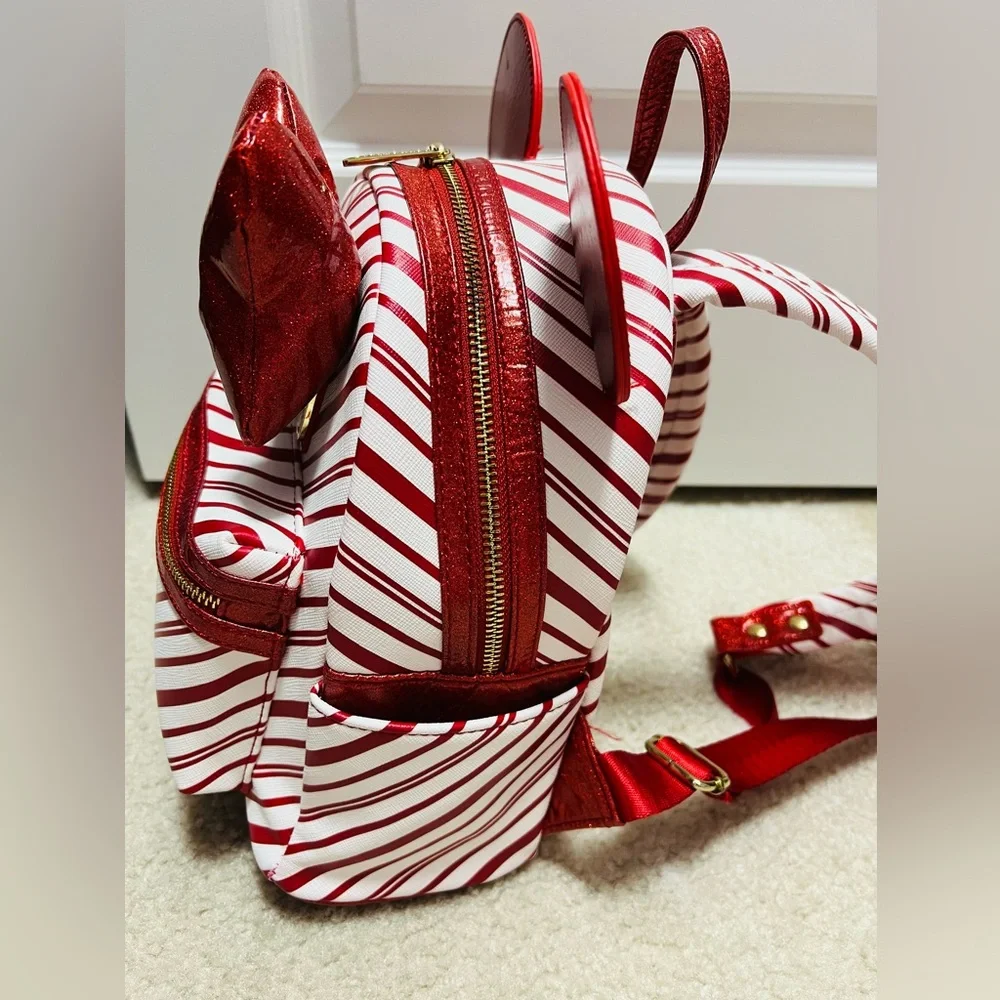 Disney Loungefly Peppermint Candy Cane Backpack and Ears Limited Edition Rare